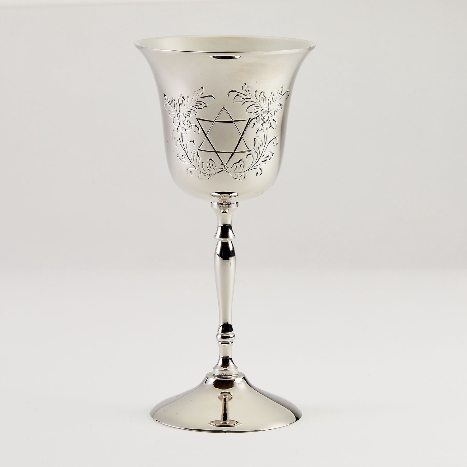 Kiddush Cup - Magen David Nickelplated