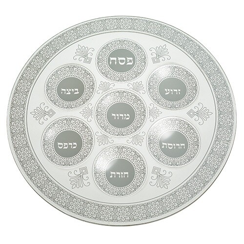 Seder Plate Glass White 40 cm
