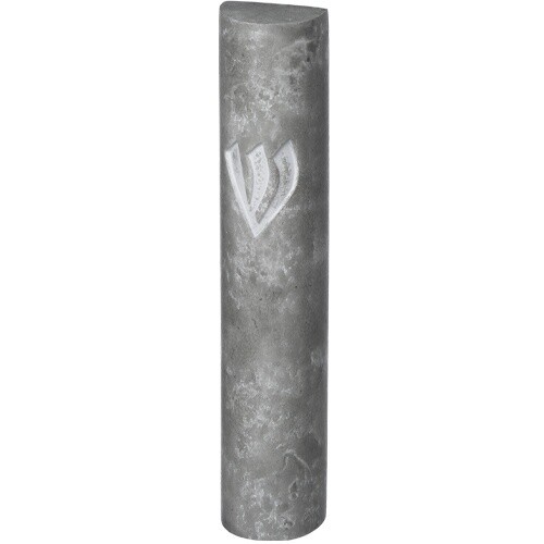 Mezuzah Polyresin Grey Marble 12cm