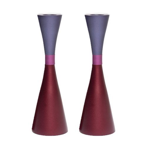 Candlesticks Maroon &amp; Purple
