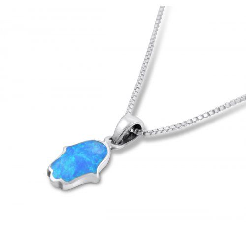 Necklace Hamsa Opal Sterling Silver