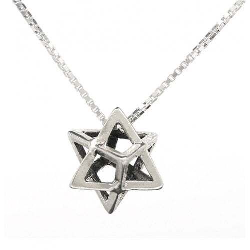 Necklace Sterling Silver 3D Tetrahedron