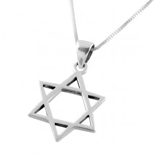 Necklace  Star of David Necklace Sterling Silver Classic