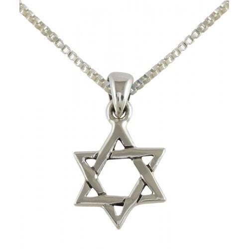 Necklace Sterling Silver Interlocking Triangles Medium Star of David