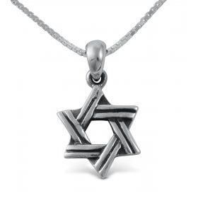 Necklace Stainless Steel Magen David Cut Design