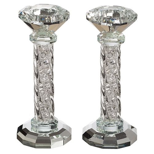 Candlesticks Crystal 16.cm with Stones