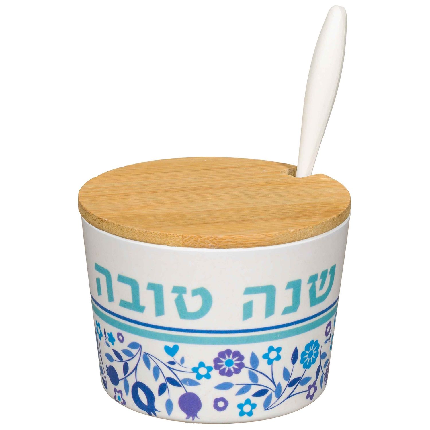 Honey Dish Bamboo &quot;Shana Tovah&quot; 6.5cm
