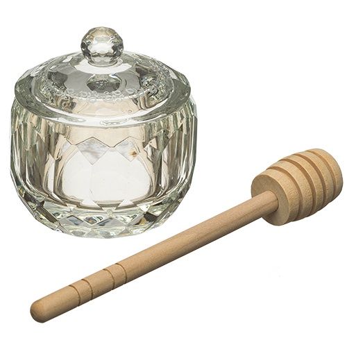 Honey Dish Crystal  Round 7cm