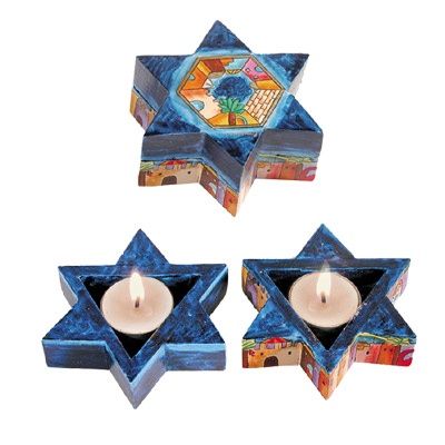 Candlesticks Travel Handpained Jerusalem
