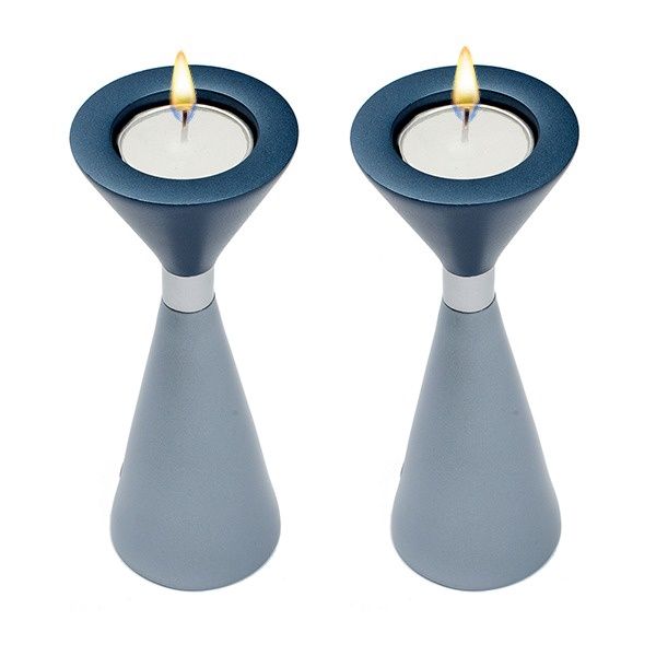 Candlesticks Two Sided Grey