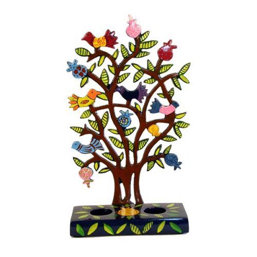 Candlesticks Laser Cut Hand Painted Pomegranates