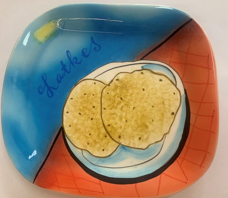 Plate Chanukah &quot;Latkes&quot; 18 cm