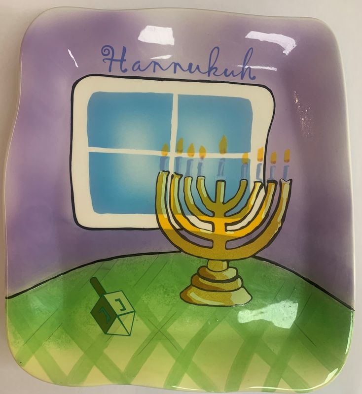 Plate Chanukah &quot;Hanukah&quot; 17cm