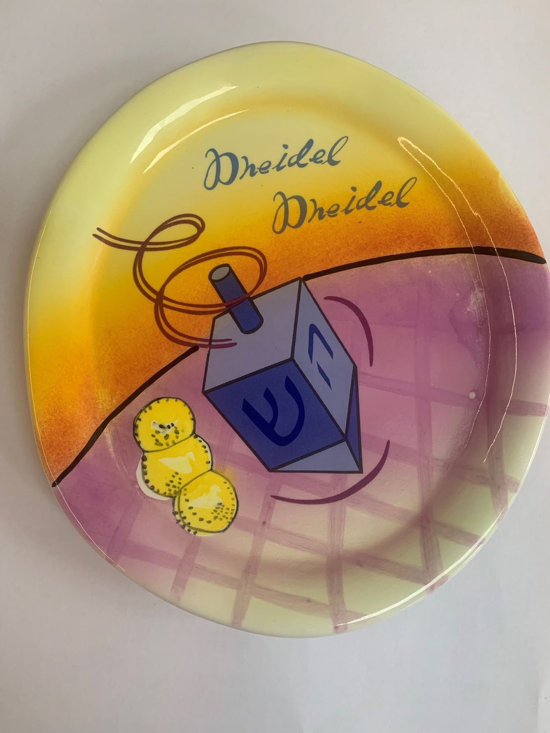 Plate Chanukah &quot;Dreidel&quot;18cm