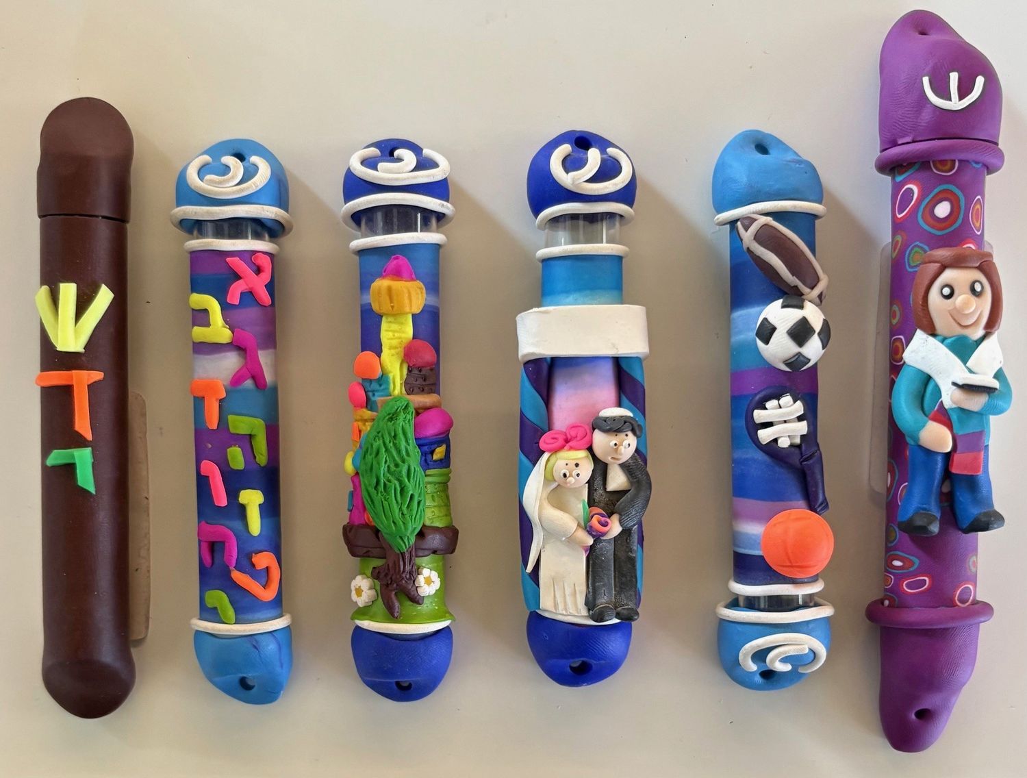 Mezuzah Fimo Assorted