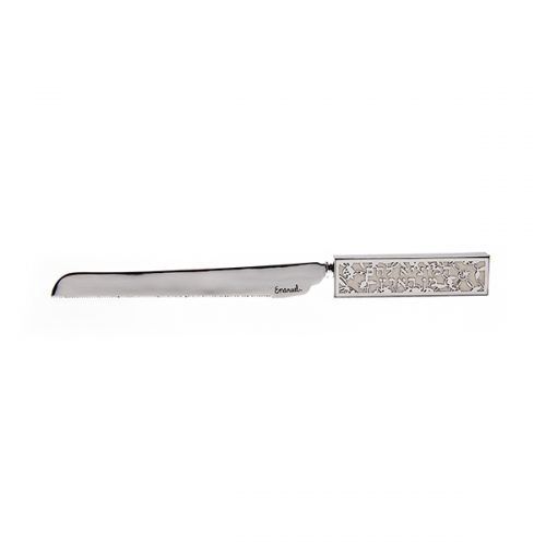 Challah Knife Metal Cut Out White