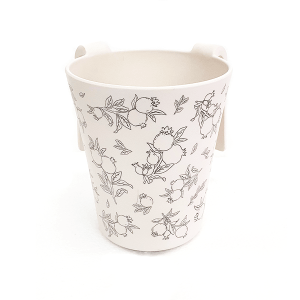 Washing Cup  Bamboo Black &amp; White Pomegranates