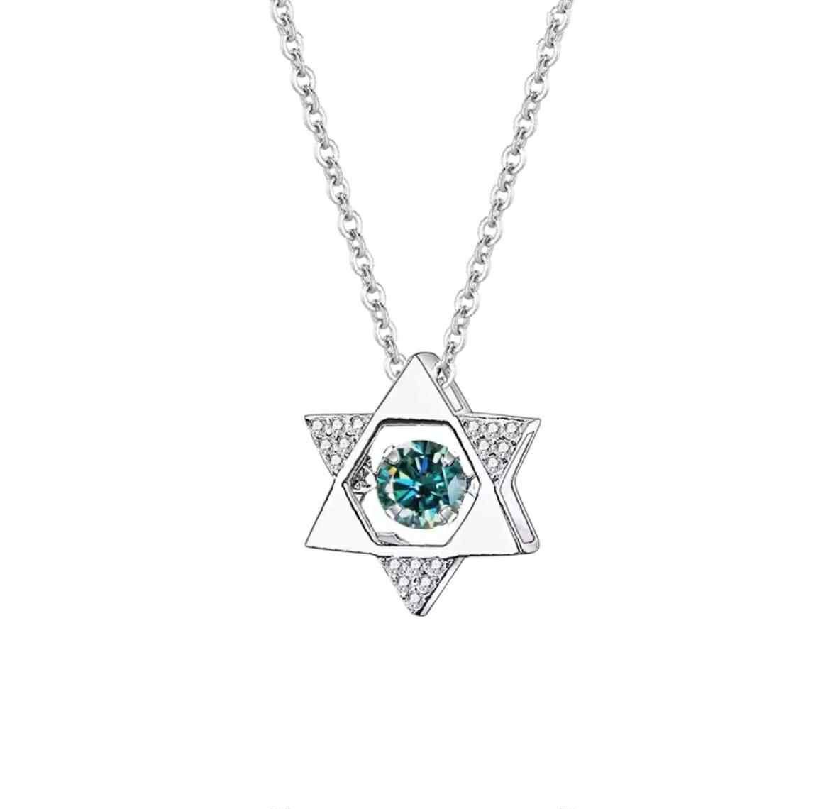 Necklace  Sterling Silver Magen David 3D