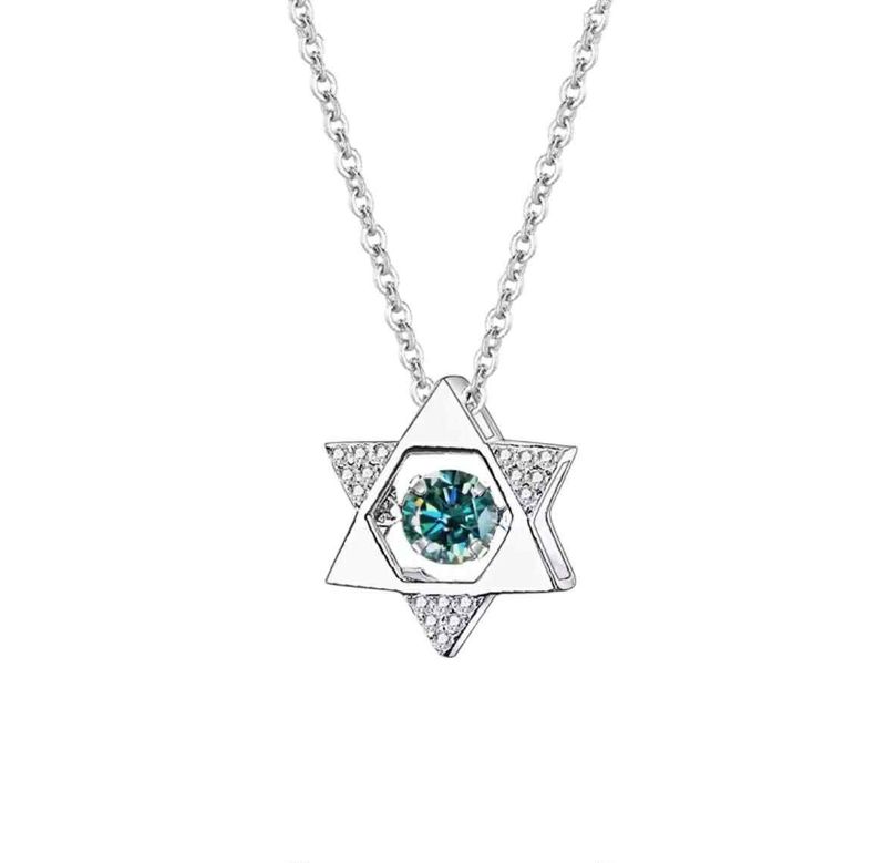 Necklace  Sterling Silver Magen David 3D