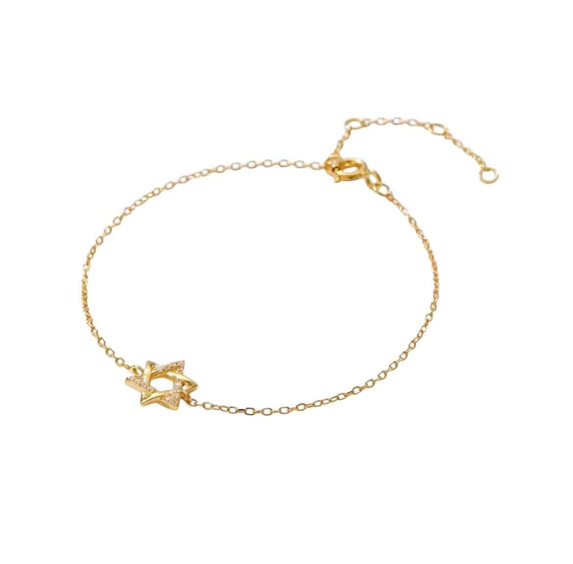 Bracelet Gold Magen David Small Diamante