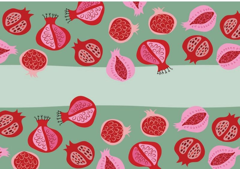 Placemats Pomegranates Set of 10