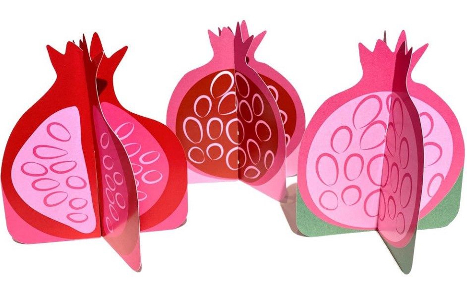 Pomegranate Table Decor 3D Set of 6