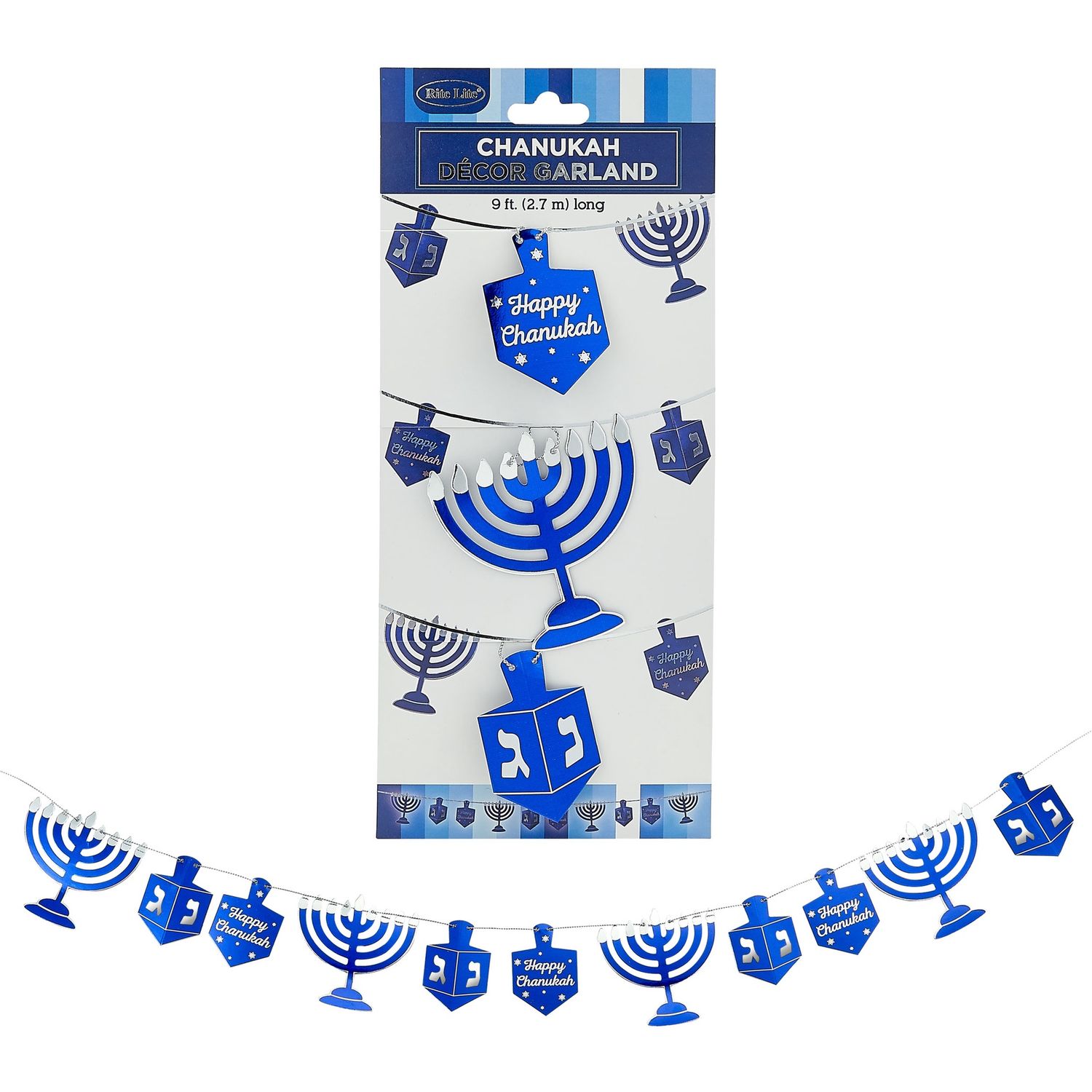 Channukah Decor Garland  2.7m long