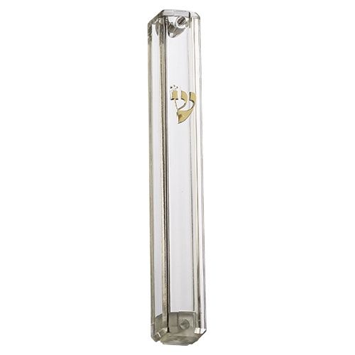 Mezuzah Plastic Transparent 12 cm