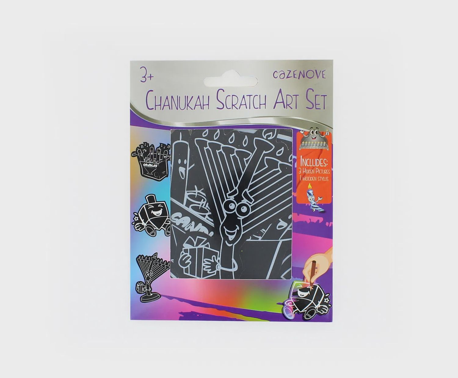 Channukah Scratch Art - 3 pictures