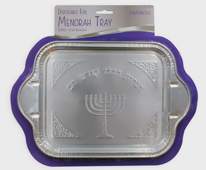 Menorah Disposable Foil Drip Tray - Small