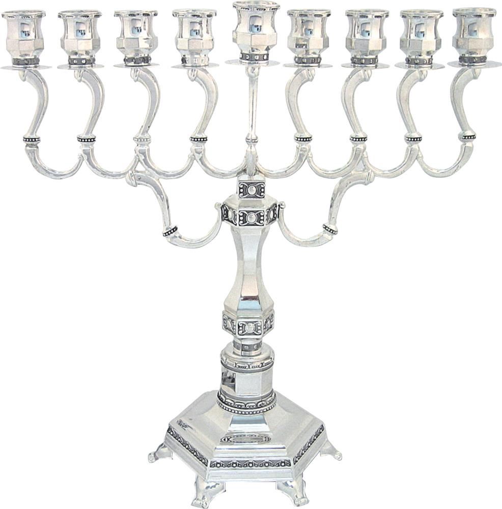 Menorah Silver Plated &quot;Diamond&quot; 36 cm