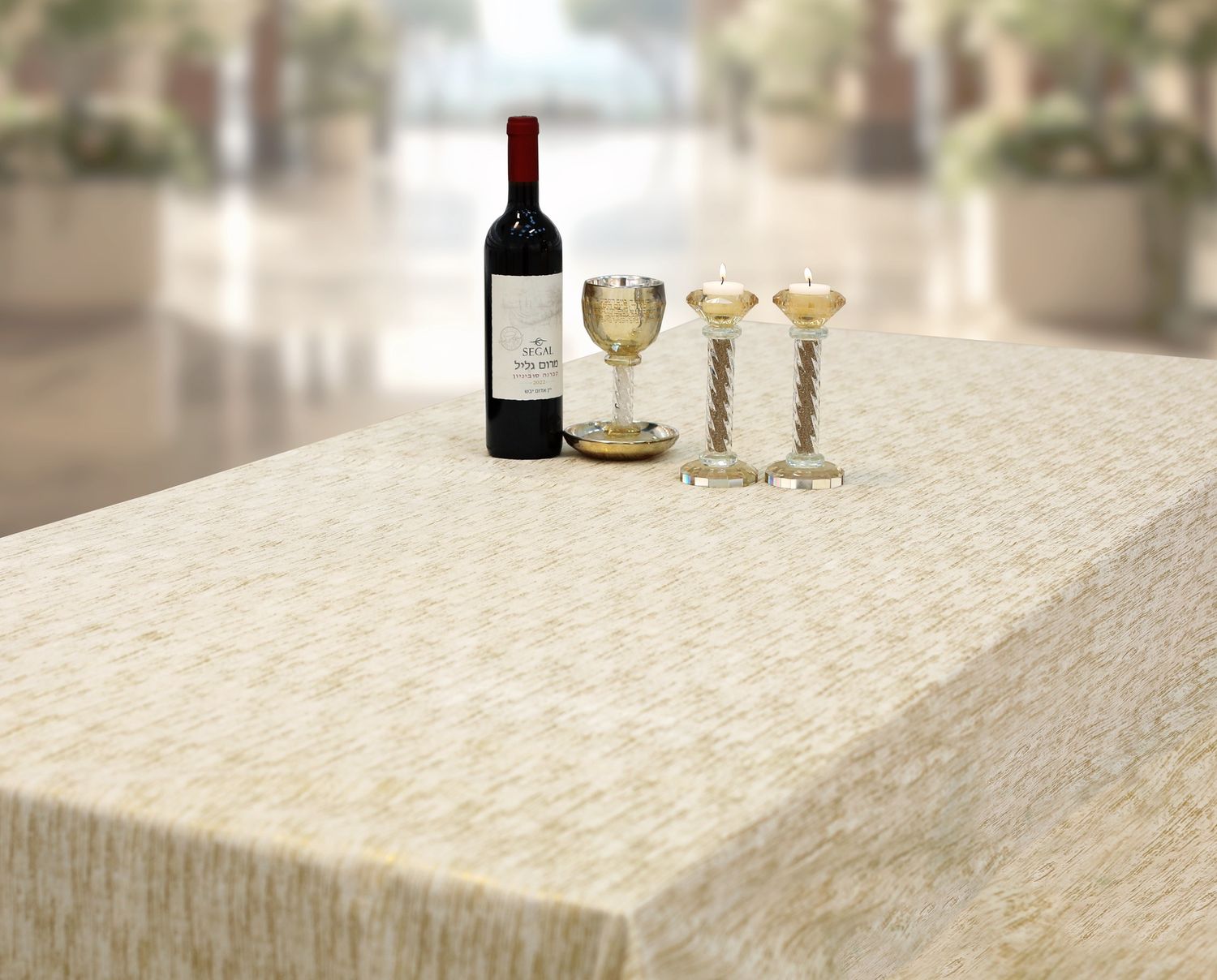 Tablecloth with Gold Fleck 140x340 cm