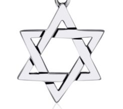 Pendant Magen David Interlocking Sterling Silver