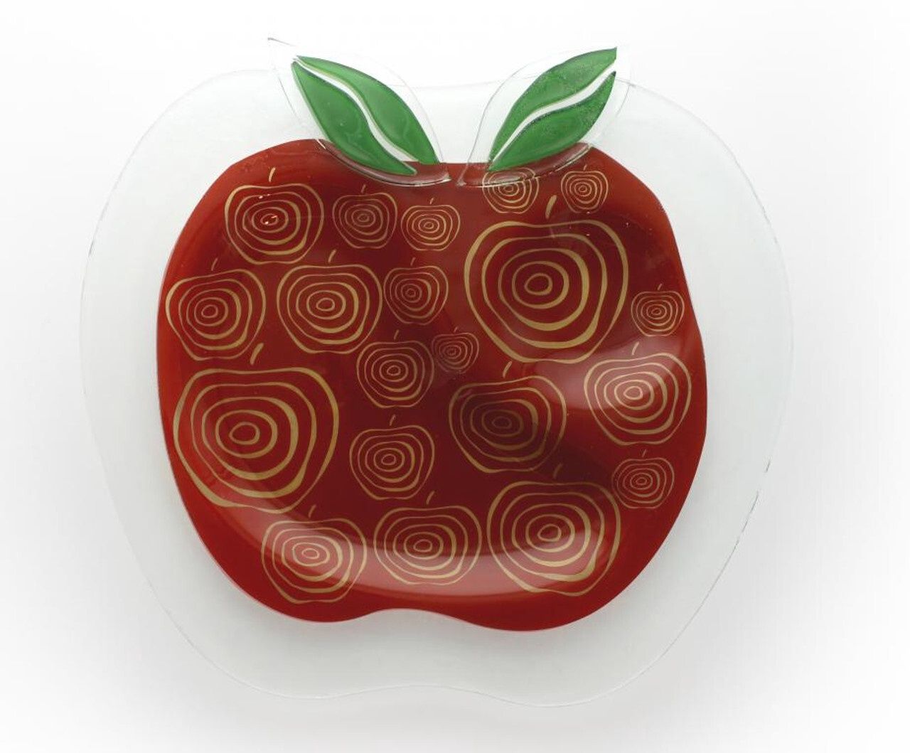 Apple Shaped Glass Dish