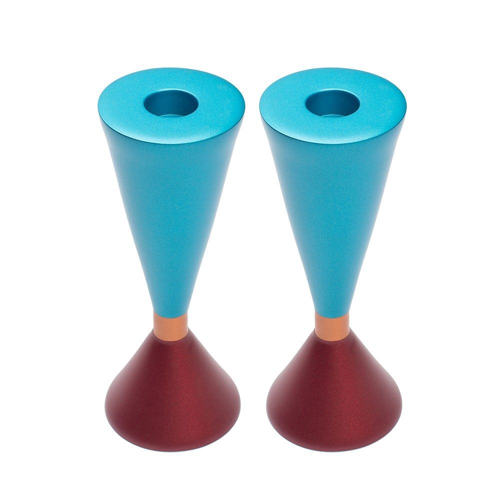 Candlesticks - Two Sided - Red &amp; Turquoise