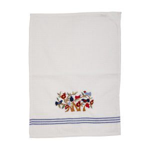 Towel - Netilat Yedayim Pomegranates Tree &amp; Bird