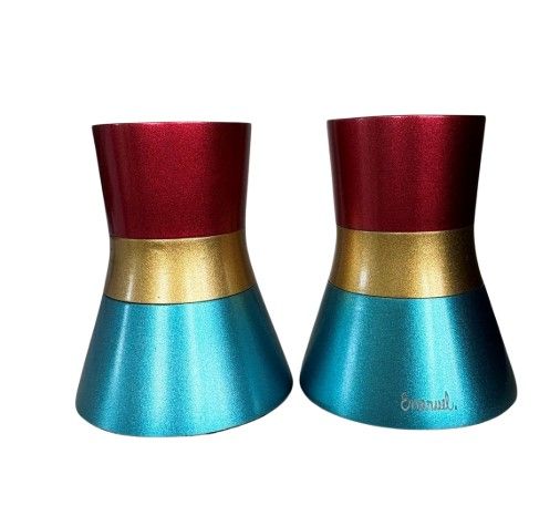 Candlesticks Turquoise, Gold &amp; Red