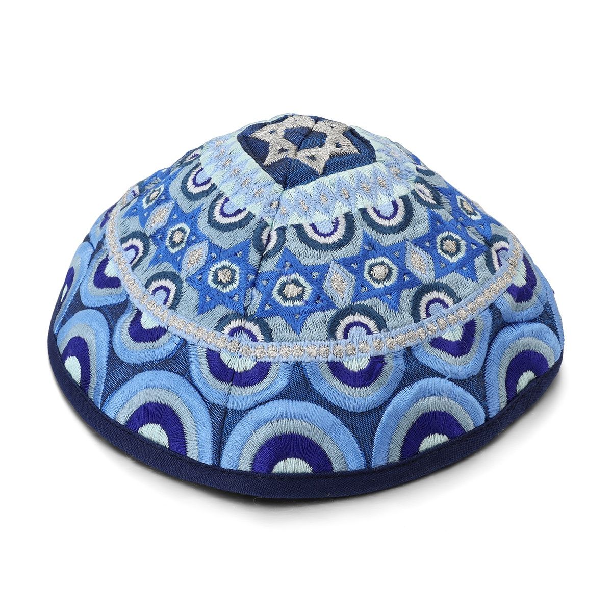 Kippah Magen David Blue