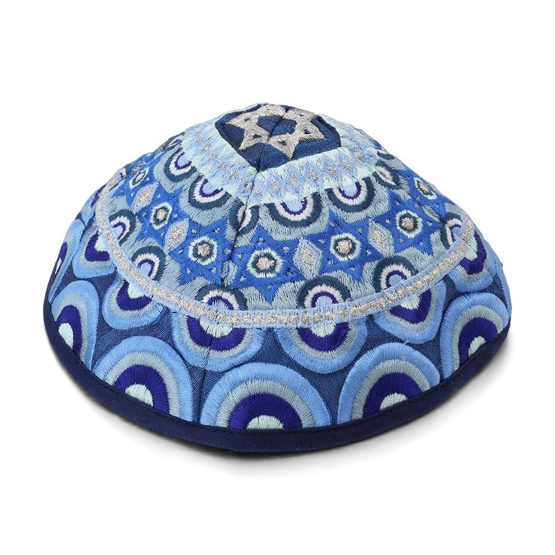 Kippah Magen David Blue