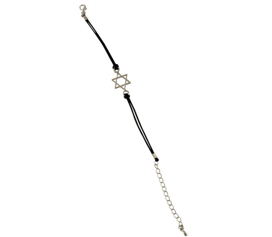 Bracelet Black Cord Magen David