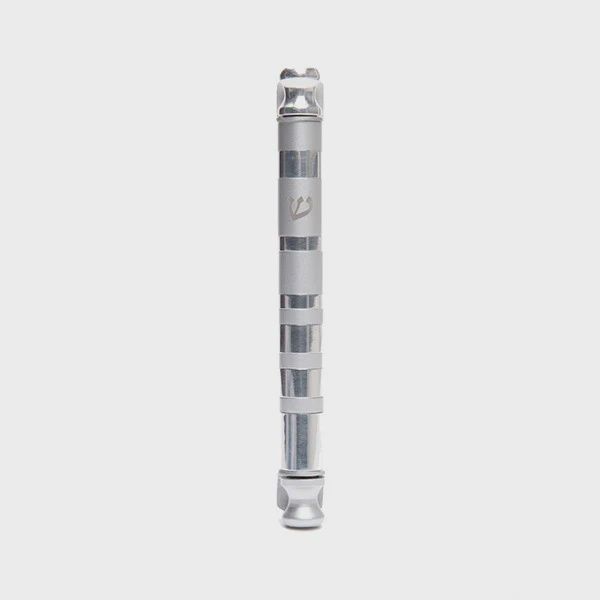 Mezuzah Stripes Silver 10cm