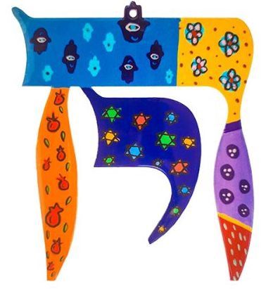 Chai wall hanging coloured 12cm