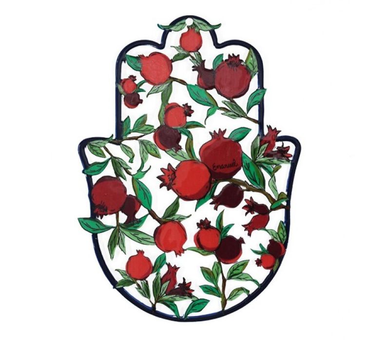 Hamsa with Red Pomegranates 10cm