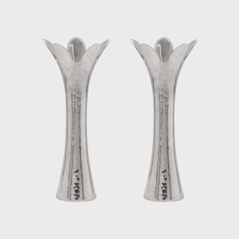 Candlesticks Hammered Flower Petal