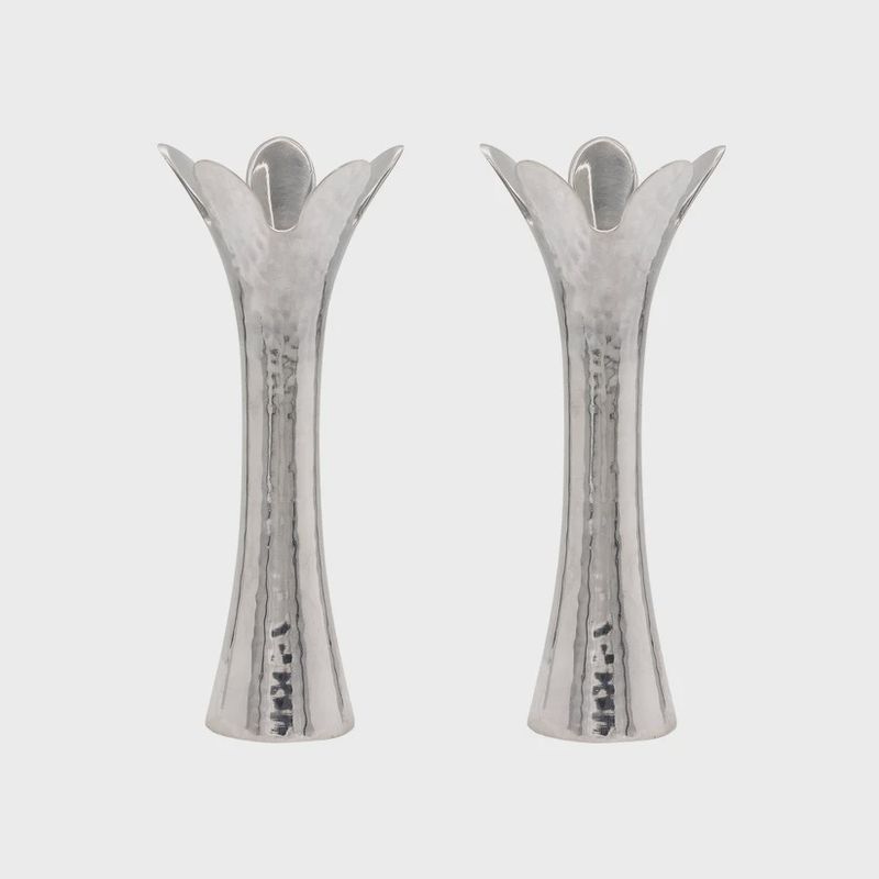 Candlesticks Hammered Flower Petal