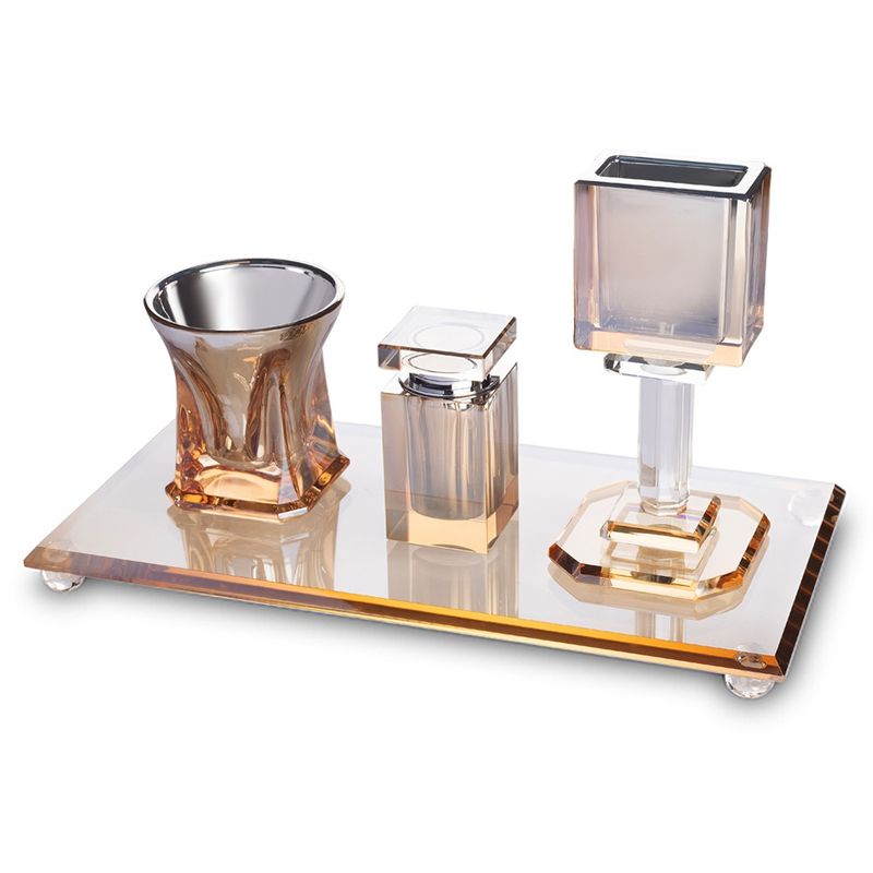 Crystal Havdallah Set Gold 22x11 cm