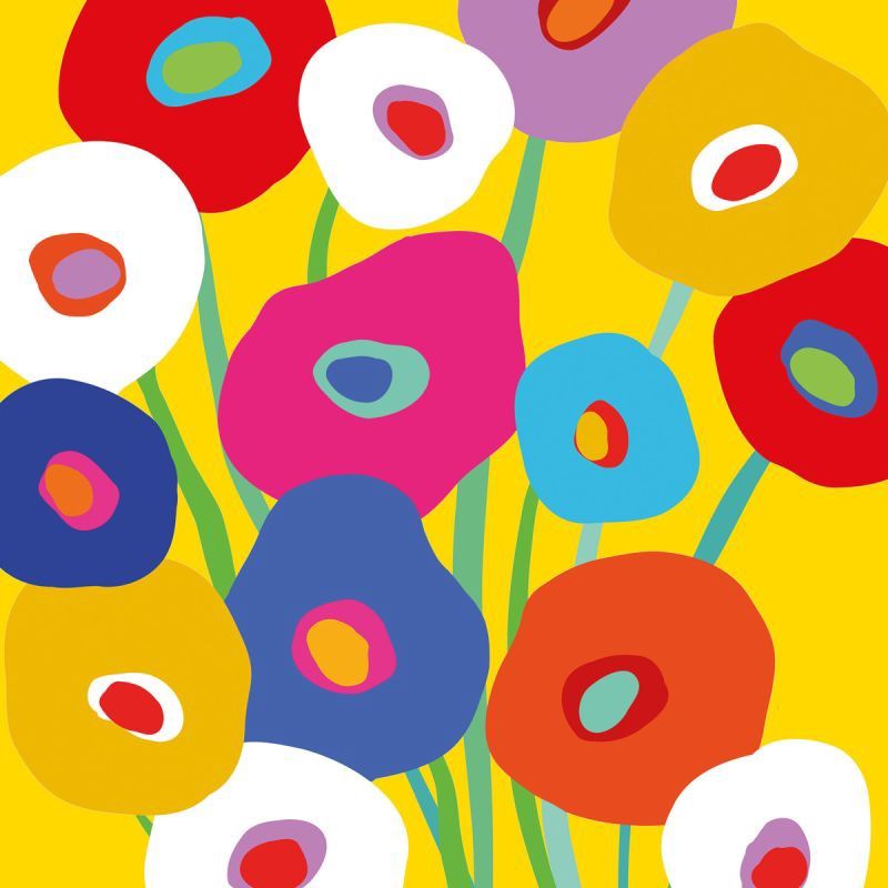 Serviette Dominque Vari - Bloom on Yellow