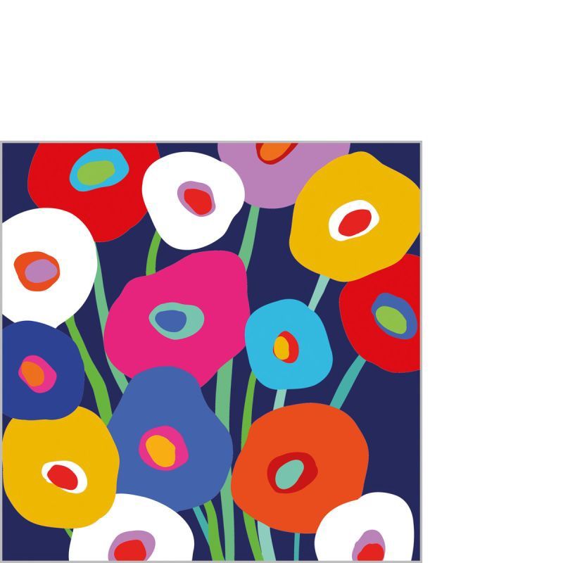 Serviette Dominque Vari - Super Bloom on Navy