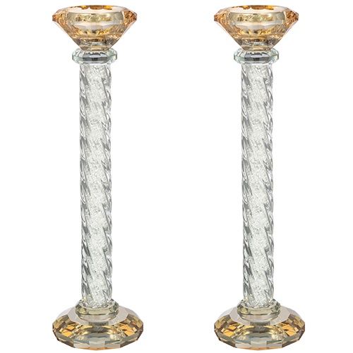Candlesticks Crystal Twist with Stones 25cm