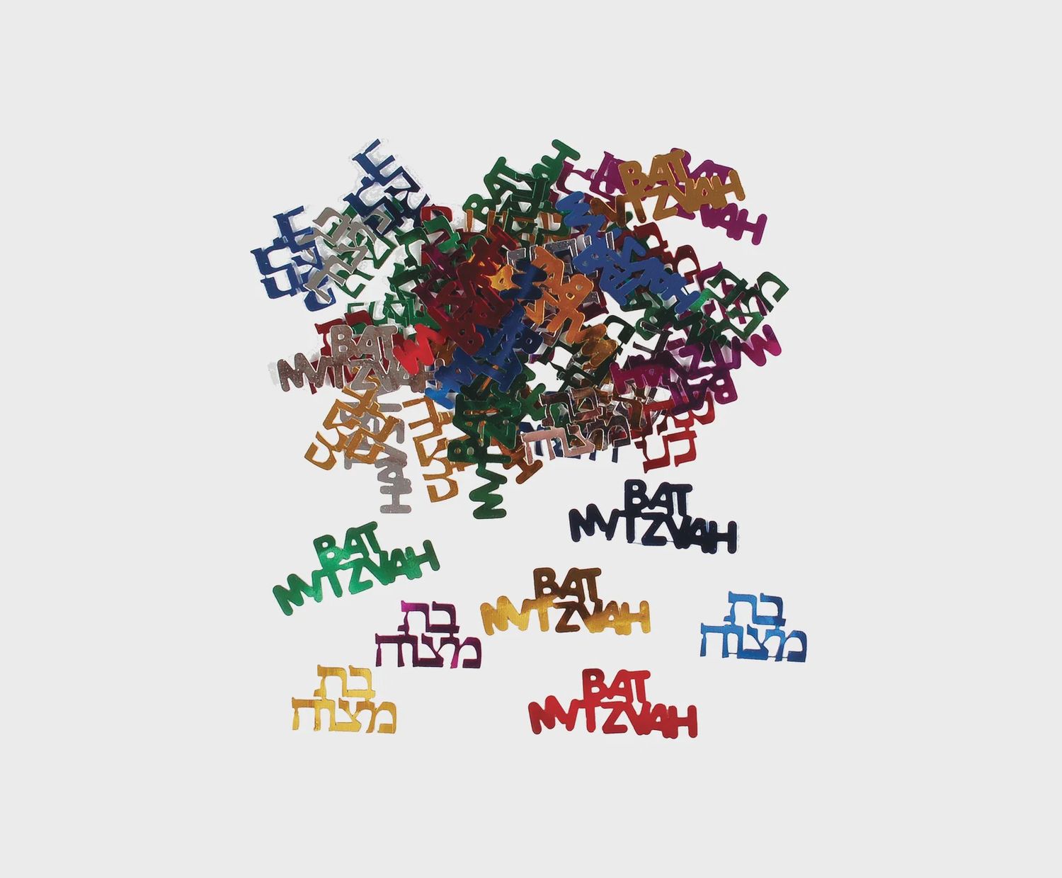Confetti Bat Mitzvah Foiled Multi-colored